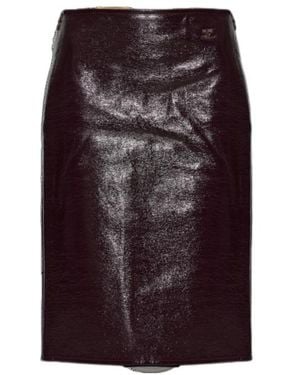 Courreges Labelled Skirt - Purple