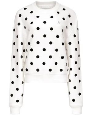 Area Polka-Dot Cotton Sweatshirt - White