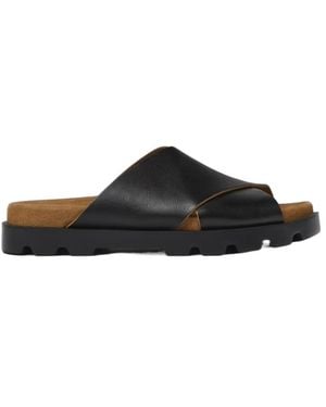 Camper Brutus Leather Sandals - Black