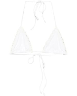 Frankie's Bikinis Lace-Up Bikini - White