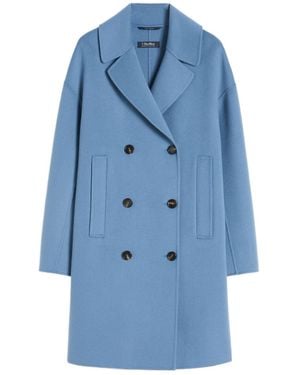 Max Mara 'S Eden Double Breasted Coat - Blue