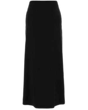 Jil Sander Pleated-Insert Side-Pocket Maxi Skirt - Black