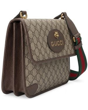 Gucci Gg Supreme Messenger Bag - Brown