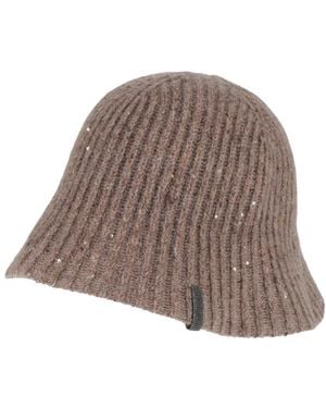 Brunello Cucinelli Plain Color Hats - Brown