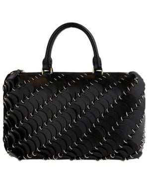Rabanne Paco Leather Tote Bag - Black