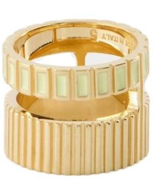 Ivi Slot Eggshell Ring - Metallic