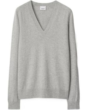 Burberry Logo Cashmere Jumper - Grey
