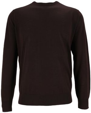 Ballantyne Crewneck Ribbed Sweater - Black