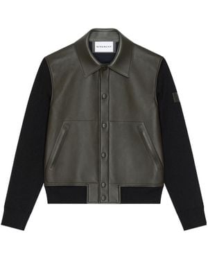 Givenchy Mix Material Blouson With Paris Patch - Gray