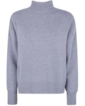 Mrz Turtleneck Oversized Sweater - Blue