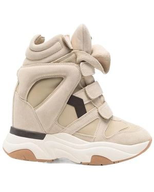 Isabel Marant Thick-Soled High-Top Casual Shoes - Natural