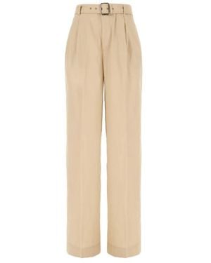 Iceberg Belted Pleated Trousers - Natural