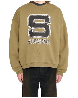Stussy Long Sleeve Sweatshirt - Metallic