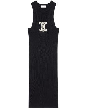 Celine Silk Athletic Dress With Underwire - Black