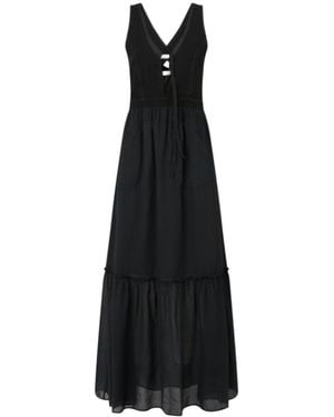 Pinko Long Sleeveless Dress - Black