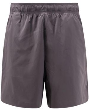 Stone Island Logo Printed Elasticated Waistband Shorts - Grey