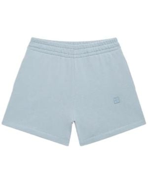 Anine Bing Framed Monogram Kam Shorts - Blue