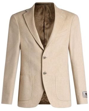 Etro Single-Breasted Tailored Blazer - Natural