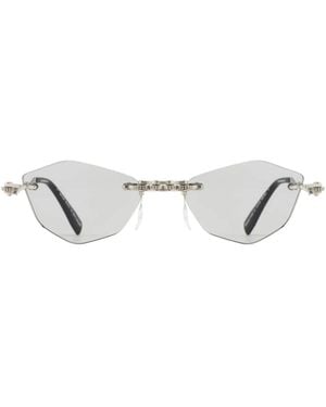 Kuboraum Maske H48 Embellished Sunglasses - White