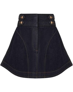 Zimmermann Zim Denim Cargo Mini Skirt Night Sky - Blue