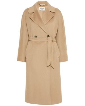 Weekend by Maxmara Long-Sleeved Cashmere Coat - Natural