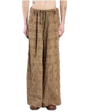 Uma Wang Pilly Textured Pants - Natural