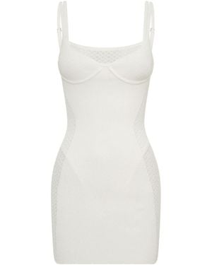 Dion Lee Serpent Lace-Panelled Minidress - White