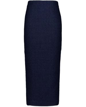 Roland Mouret Boucle Column Skirt - Blue