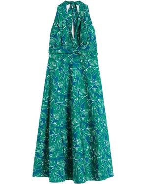 Max Mara Halterneck Printed Dress - Green
