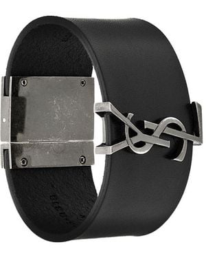 Saint Laurent Logo Bracelet - Black