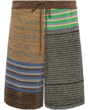 Maison Margiela Patchwork Knit Shorts - Green