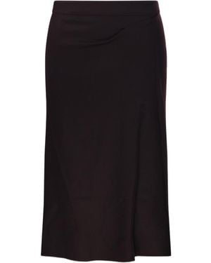 Victoria Beckham Pressed Tailored Skirt - Black
