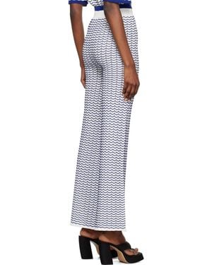 REMAIN Birger Striped Flared Casual Trousers - Black