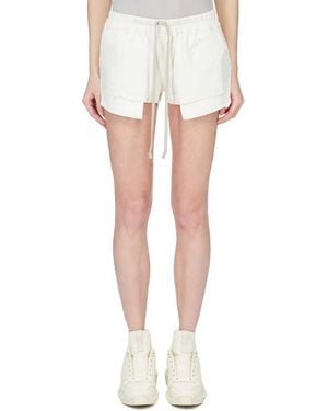 Rick Owens Drawstring-Fastening Shorts - White
