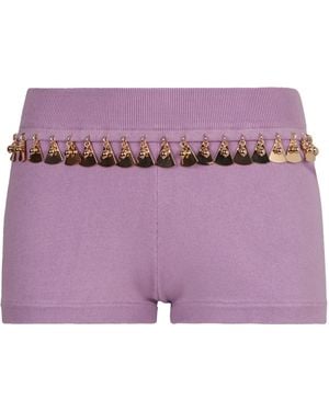 Rabanne Knit Mini Shorts - Purple