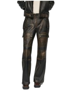 MISBHV Vintage Leather Moto Pants - Black