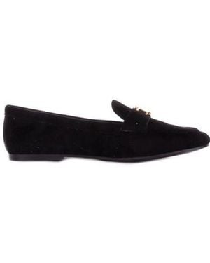 Ralph Lauren Lauren Logo Plaque Slip-On Loafers - Black