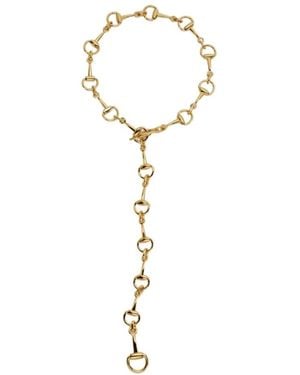 Gucci Horsebit Lariat Necklace - Blue