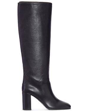 Prada Round-Toe Tall Boots - Black
