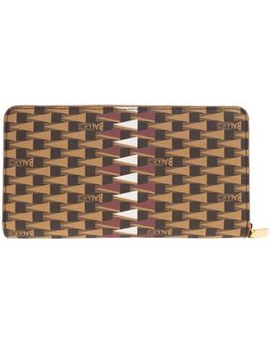 Bally Monogrammed Zipped Wallet - Brown