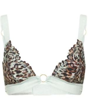 Stella McCartney Printed Lace Soft Cup Bra - Natural
