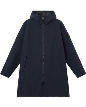 Stone Island Windproof And Waterproof Padded Parka Coat - Blue