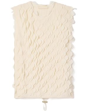Ulla Johnson Round-Neck Sleeveless Knitted Jumper - Natural