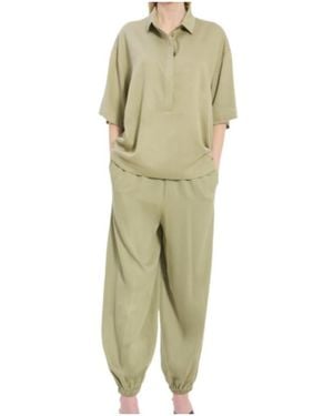 Frankie Shop Eda Fluid Polo Shirt - Green