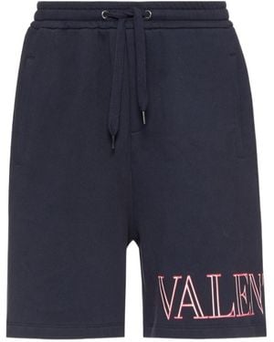 Valentino Logo Print Drawstring Shorts - Blue