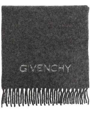 Givenchy Logo Scarf - Gray
