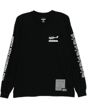 Yohji Yamamoto X Neighborhood Logo Printed Sweatshirt - Black