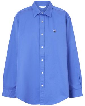 Aimé Leon Dore Cotton-Poplin Oversized Shirt - Blue
