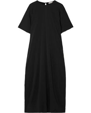 St. Agni Crepe De Chine Maxi Dress - Black