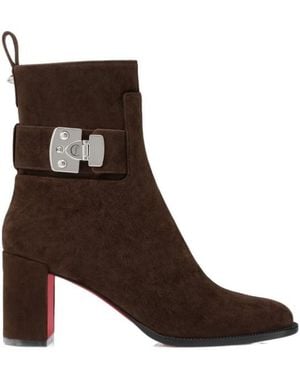 Christian Louboutin 70Mm Lock Boots - Brown